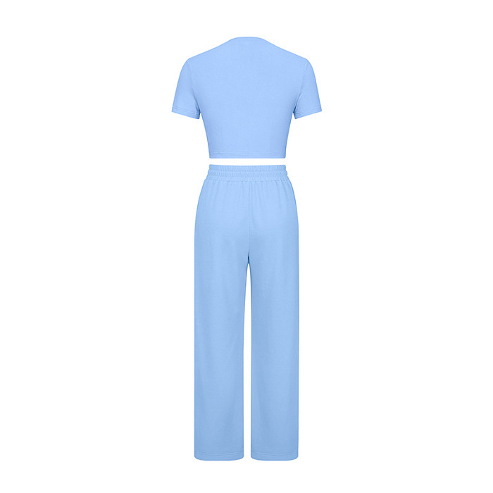 SUPER WHOLESALE | STARK Printed Jogging Suit in Light Blue