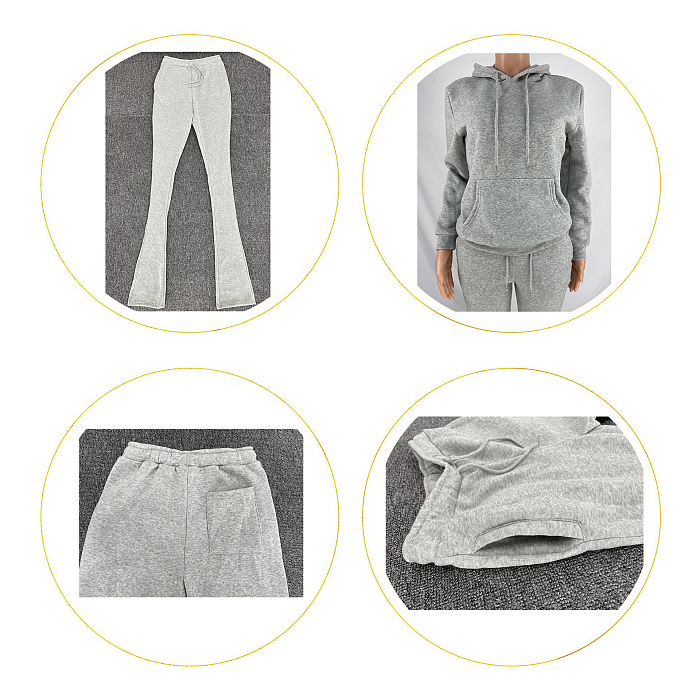 SUPER WHOLESALE | Hoodie Top &  Jogger Pants in Solid