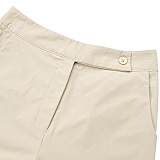 SUPER WHOLESALE | Button-lock Waist Loose Straight Down Pants in Solid