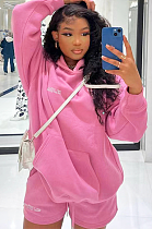 SUPER WHOLESALE | Hoodie Top & Shorts Set in Pink