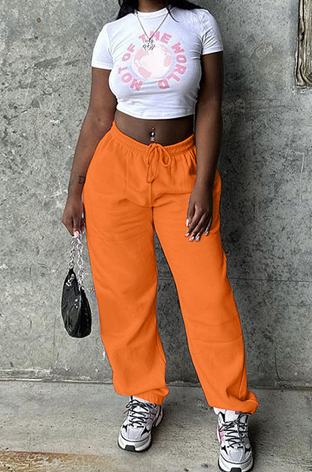 SUPER WHOLESALE | Drawstring Waist Jogger Pants in Solid