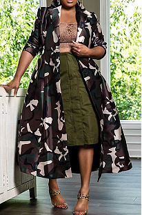 SUPER WHOLESALE | Camo A Line Long Coat