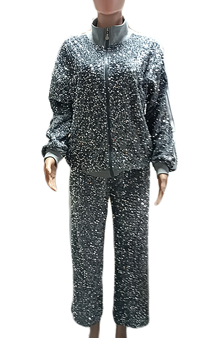 SUPER WHOLESALE |Sequins Tracking Suit