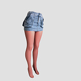 SUPER WHOLESALE | Denim Blue Cargo Skirt