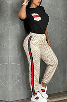 SUPER WHOLESALE | Monogram Pants with T-shirt Set