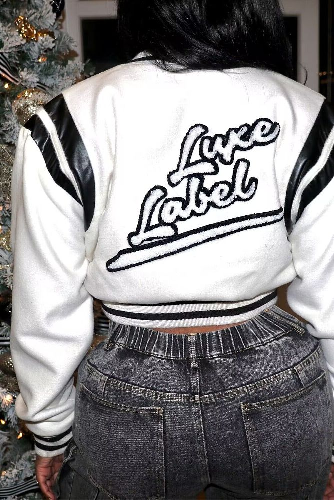 SUPER WHOLESALE | Back Embroidered Button Up Baseball Jacket
