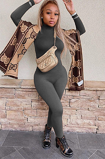 SUPER WHOLESALE | Turtle Neck Long Sleeve Jumpsuit