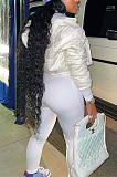 SUPER WHOLESALE | Turtle Neck Long Sleeve Jumpsuit in White