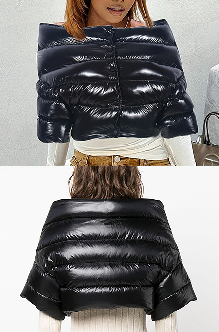 SUPER WHOLESALE | Puffy Jackt Coat in Black