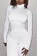 SUPER WHOLESALE | Turtle Neck Long Sleeve Jumpsuit in White