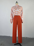 SUPER WHOLESALE | Flower Printed  Split Sleeve Top & Loose Pants
