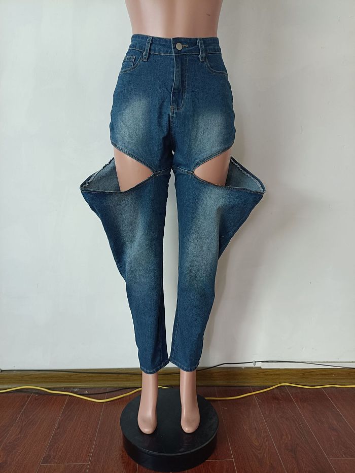 SUPER WHOLESALE | Side Split Carrot Jeans