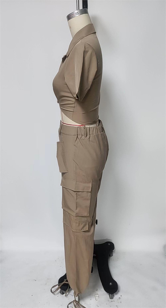 SUPER WHOLESALE | Shirt Top & Cargo Pants Set