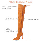 WHOLESALE | Elastic Pu Material Knee High Boots.