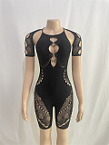 SUPER WHOLESALE | Elasctic Cut Out Sexy Lace Patchwork Back Tied Romper