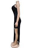 SUPER WHOLESALE | Side Split Maxi Dress in Black