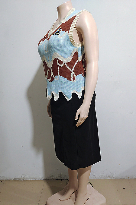 SUPER WHOLESALE | Knitted V-Neck Vest
