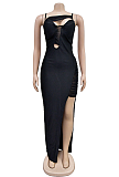 SUPER WHOLESALE | Side Split Maxi Dress in Black