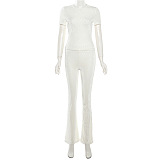 SUPER WHOLESALE | High Elastic Pit Fabric Pants Set