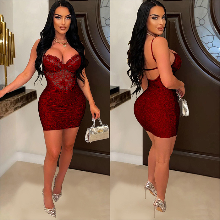 SUPER WHOLESALE | Open Back Lace Maxi Mini Dress