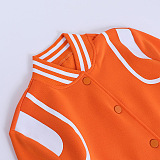 SUPER WHOLESALE | White Stripes Deco Baseball Jacket