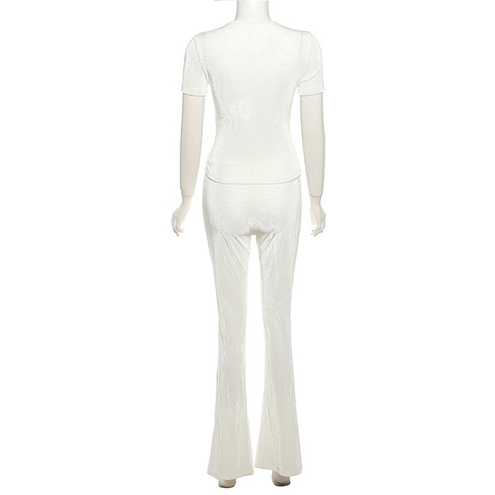 SUPER WHOLESALE | High Elastic Pit Fabric Pants Set