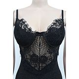 SUPER WHOLESALE | Open Back Lace Maxi Mini Dress