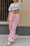 SUPER WHOLESALE | Solid Cargo Pants with Drawstring Bottom