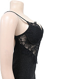 SUPER WHOLESALE | Open Back Lace Maxi Mini Dress
