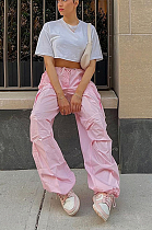 SUPER WHOLESALE | Solid Cargo Pants with Drawstring Bottom