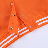 SUPER WHOLESALE | White Stripes Deco Baseball Jacket