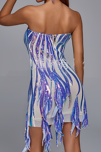 SUPER WHOLESALE | Feather,Sequins, Badeau Dress
