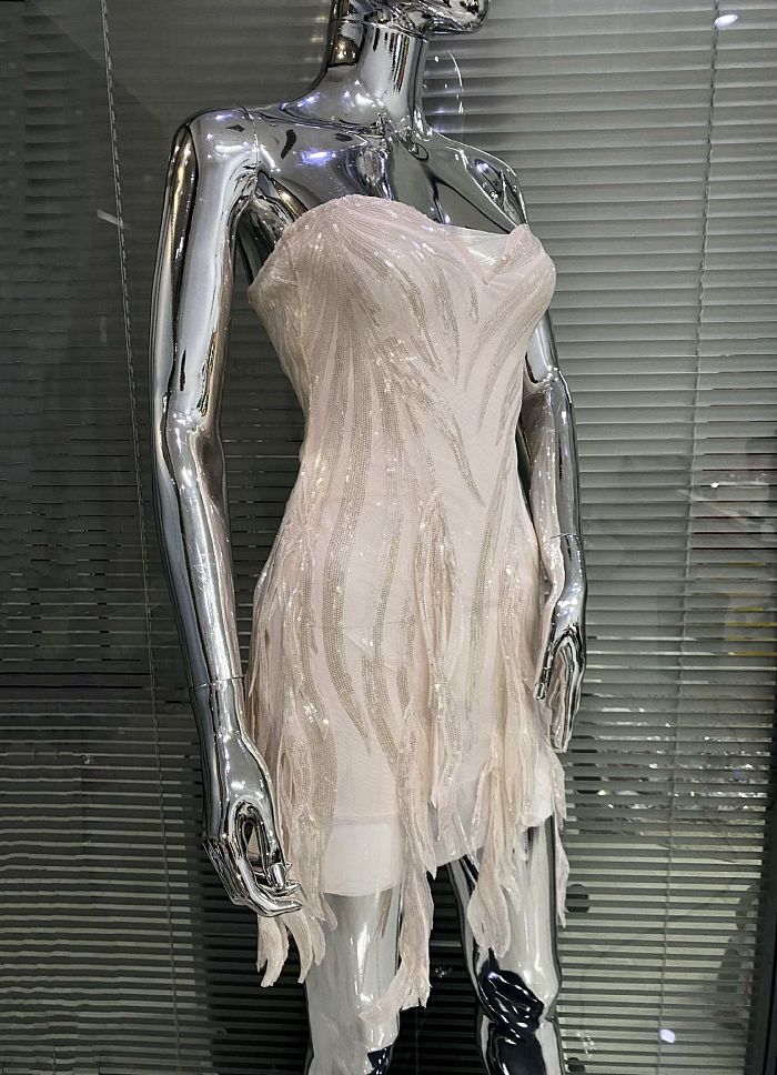 SUPER WHOLESALE | Feather,Sequins, Badeau Dress
