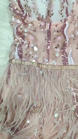 SUPER WHOLESALE | Feather,Sequins, Badeau Dress