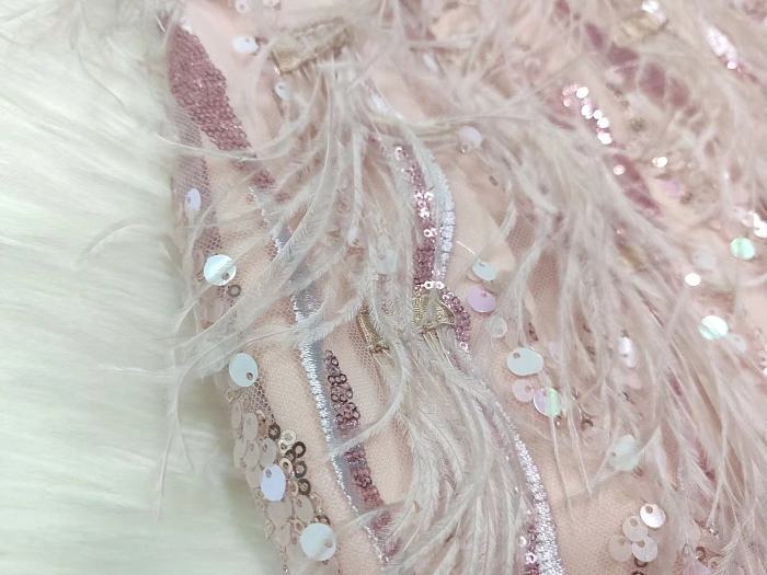 SUPER WHOLESALE | Feather,Sequins, Badeau Dress