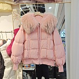 SUPER WHOLESALE | Very Thick Puffy Jacket with Feather Neck