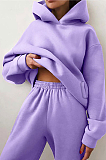 SUPER WHOLESALE | Hoodie Top with Jogging Pants in Solid