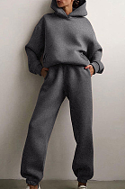 SUPER WHOLESALE | Hoodie Top with Jogging Pants in Solid