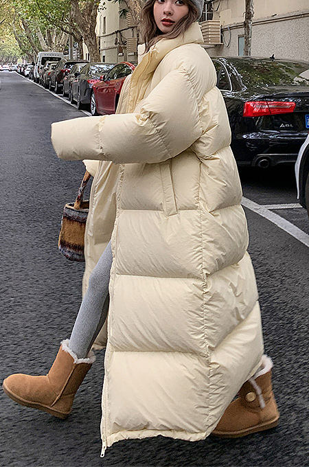SUPER WHOLESALE | Oversize High Neck Puffy Long Coat