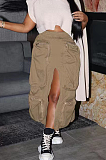 SUPER WHOLESALE | Front Split Cargo Skirt