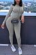 SUPER WHOLESALE | High Elastic Half Zipper Pit Material Jumpsuit
