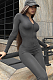 SUPER WHOLESALE | High Elastic Half Zipper Flare Bottom Jumpsuit