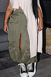 SUPER WHOLESALE | Front Split Cargo Skirt