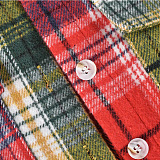 SUPER WHOLESALE | Flannel Plaid Crop Shirt Top