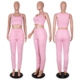 SUPER WHOLESALE | 3-piece Set with Hoodie Crop Top, Tanks, Jogger's Pants