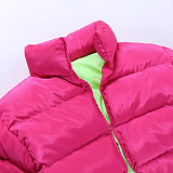SUPER WHOLESALE | Puffy Zipper Up Down Jacket in 2 tones