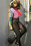 SUPER WHOLESALE | Knitted Color-block Patchwork Sweater