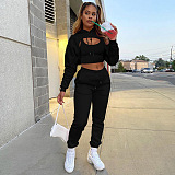 SUPER WHOLESALE | 3-piece Set with Hoodie Crop Top, Tanks, Jogger's Pants