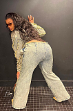 SUPER WHOLESALE | Aged Distress Shirt Top & Jeans Bottom