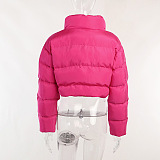 SUPER WHOLESALE | Puffy Zipper Up Down Jacket in 2 tones
